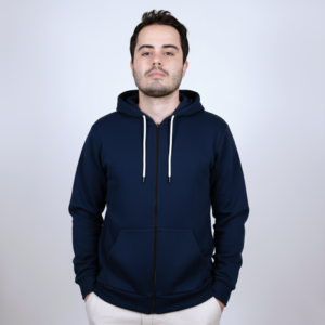 Kapüşonlu Sweatshirt Sade, Şık ve Konforlu, Tam Fermuarlı, Çift Cepli ! Her Tarza Uygun