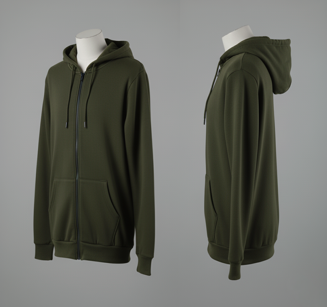 Kapüşonlu Sweatshirt Sade, Şık ve Konforlu, Tam Fermuarlı, Çift Cepli ! Her Tarza Uygun - Görsel 19