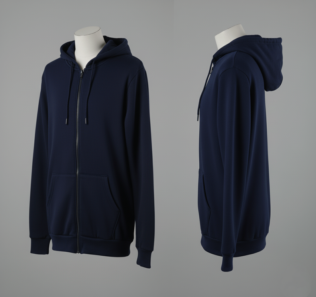 Kapüşonlu Sweatshirt Sade, Şık ve Konforlu, Tam Fermuarlı, Çift Cepli ! Her Tarza Uygun - Görsel 18